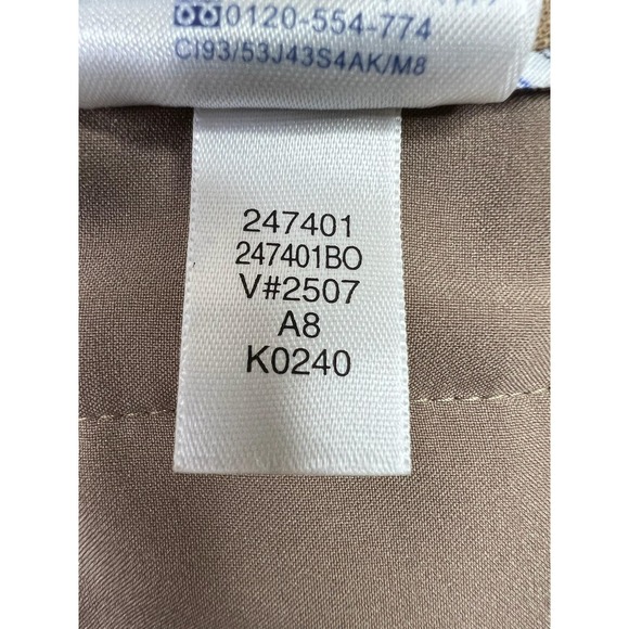 Lands' End Pants Womens 12P Brown Wool Blend Dress Trousers Straight Stretch - Picture 7 of 12